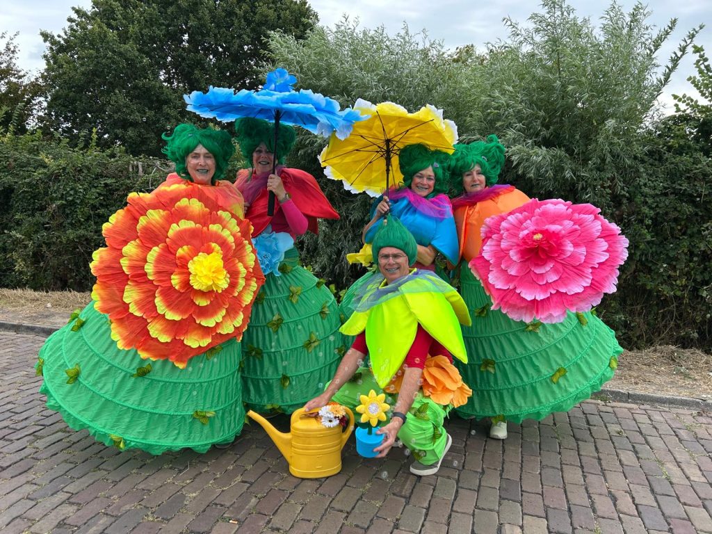 Vrolijke bloemen outfit
